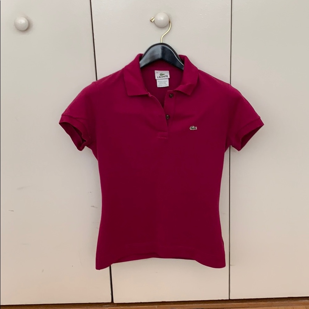 Women’s Lacoste pique polo shirt